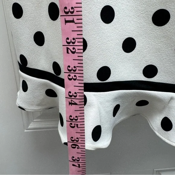 Betsey Johnson Black and White Polka Dot Dress with Heart Cutout Back - Picture 6 of 11